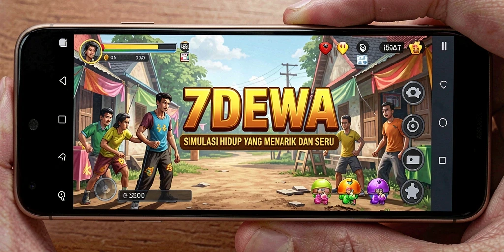 Tangkapan layar menunjukkan gameplay seru dari 7DEWA.