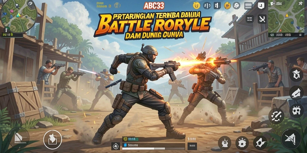 Gameplay intens dan seru di ABC33 dalam pertempuran Battle Royale.