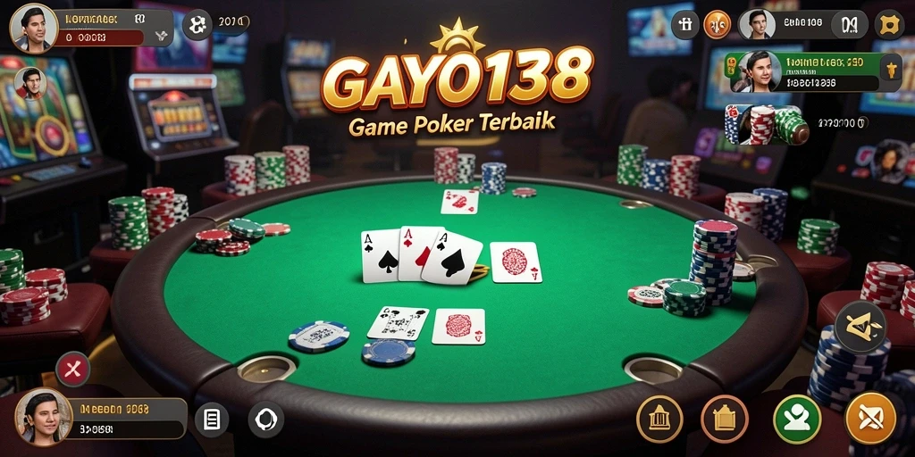 Tampilan gameplay poker seru di GAYO138 dengan antarmuka menarik.