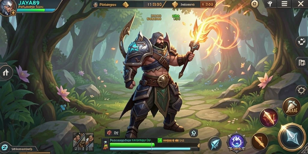 Tampilan gameplay seru di dunia fantasi MMORPG JAYA89.