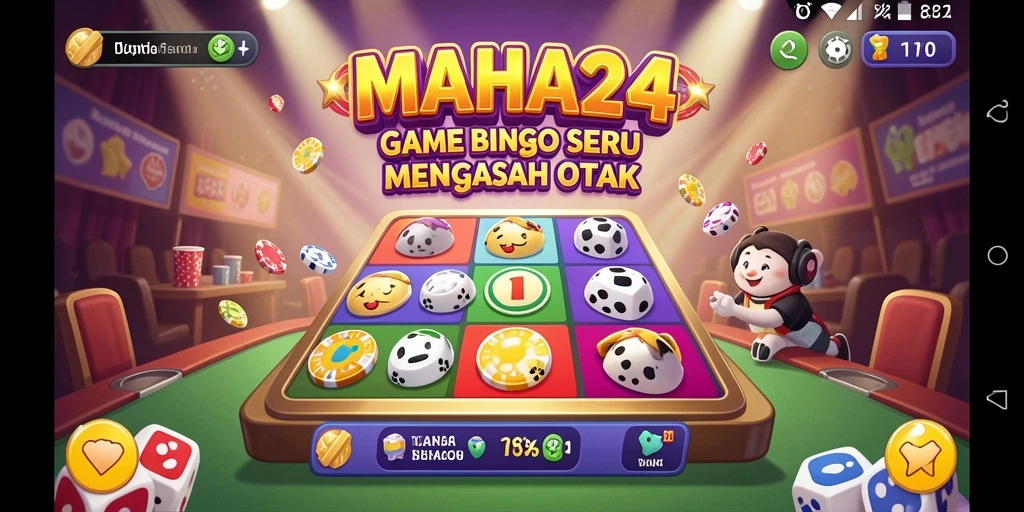 Screenshot tampilan gameplay seru dari MAHA24 dalam permainan Bingo.
