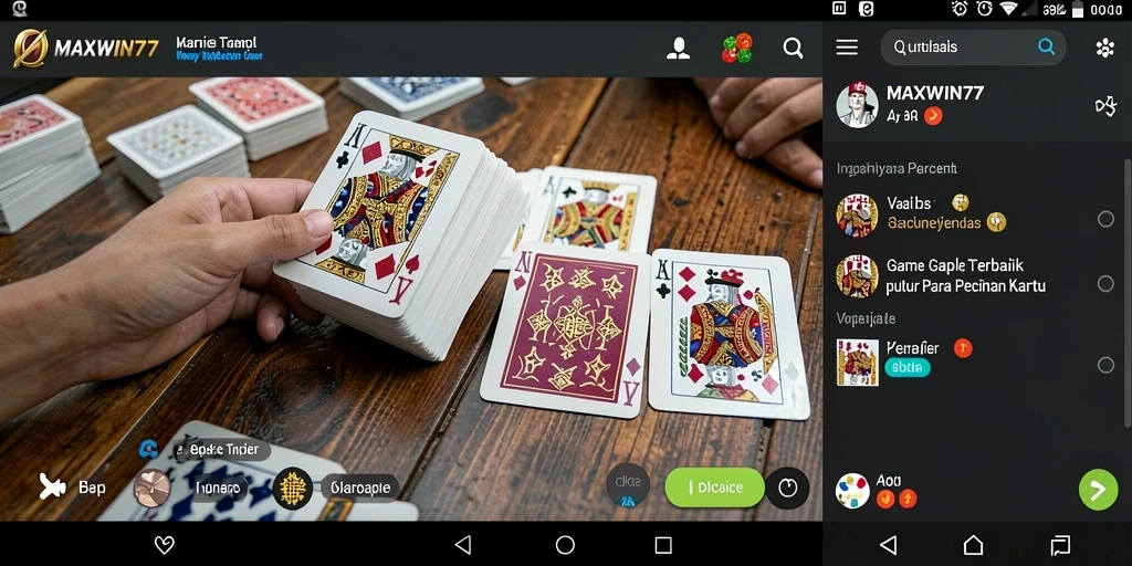 Tampilan gameplay Gaple yang seru dan interaktif di MAXWIN77.
