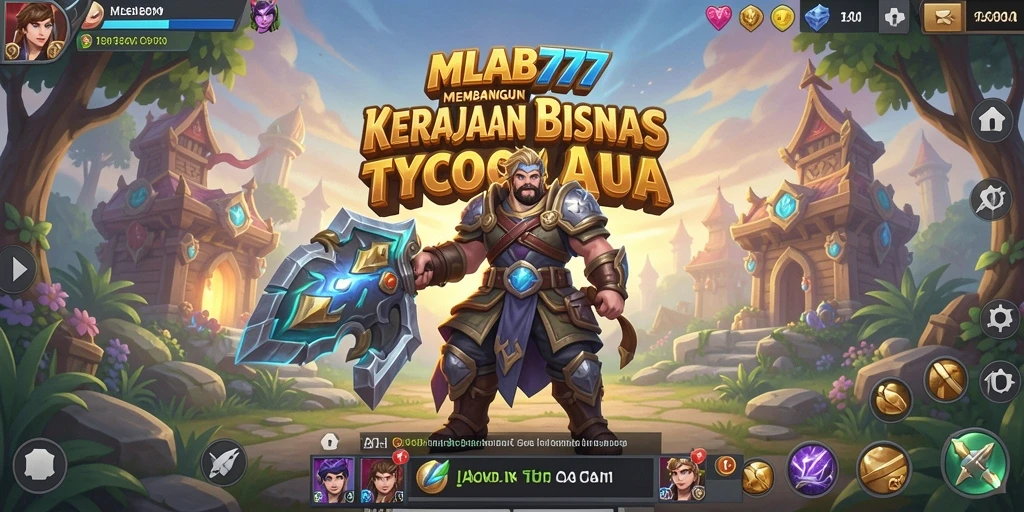 Screenshot gameplay <strong>MLBB777</strong> yang menampilkan strategi bisnis yang seru.