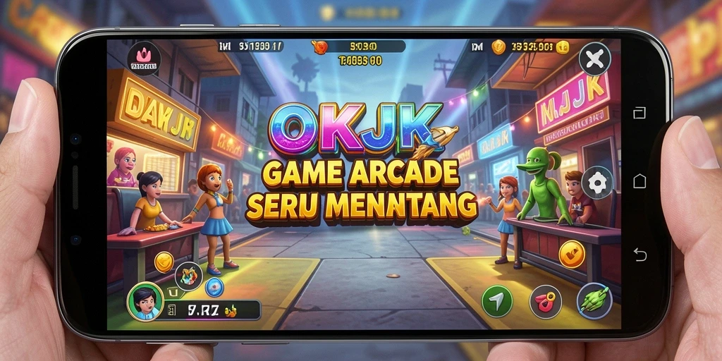 Screenshot gameplay OKJK yang menampilkan aksi seru di game Arcade.