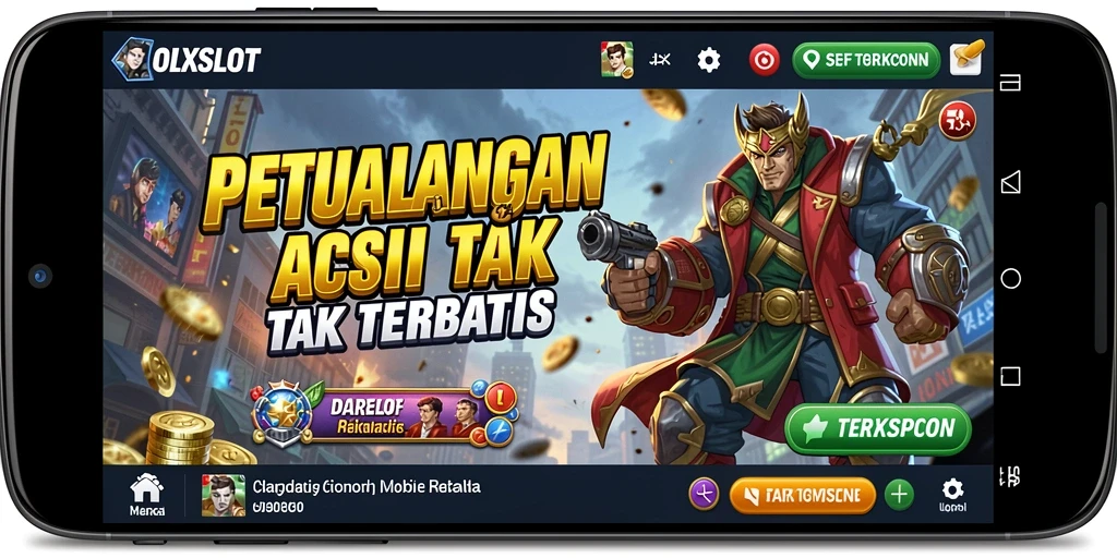 Tampilan gameplay mendebarkan dari OLXSLOT saat karakter beraksi.