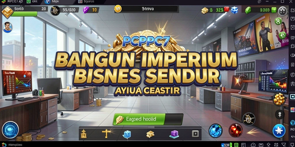 Screenshot gameplay PCPC7 dengan elemen Tycoon yang menarik.