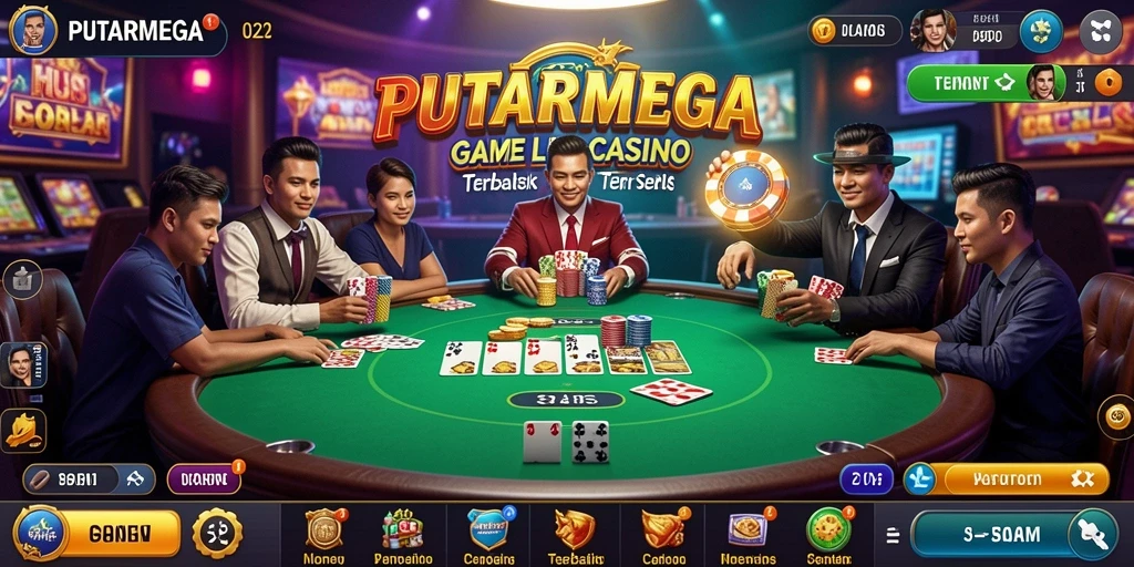 Tampilan gameplay PUTARMEGA yang menegangkan dan interaktif.