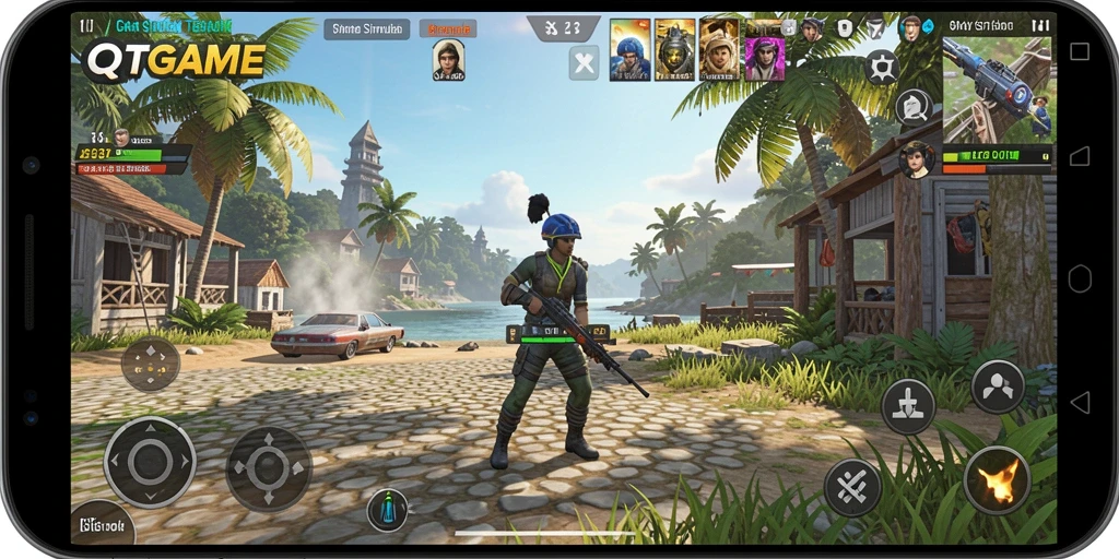 Tampilan gameplay QTGAME yang menakjubkan dan interaktif.