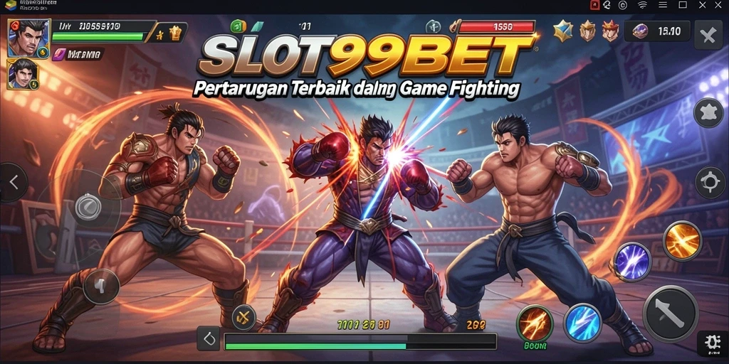 Tampilan gameplay dari pertempuran mendebarkan di SLOT99BET.