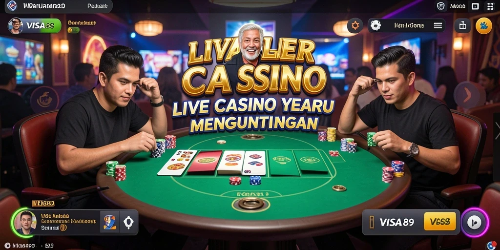 Tampilan menarik gameplay Live Casino di VISA89.