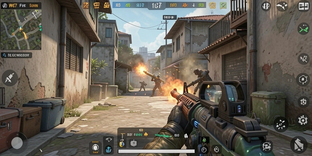 Gambaran gameplay W67 yang penuh aksi dan adrenalin.
