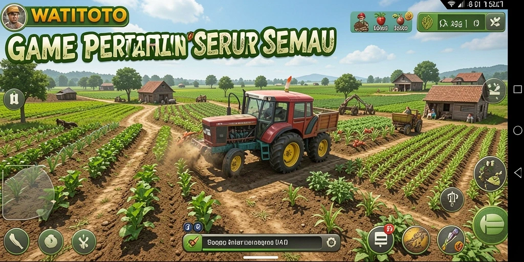 Tampilan menarik gameplay WATITOTO dengan aktivitas pertanian seru.
