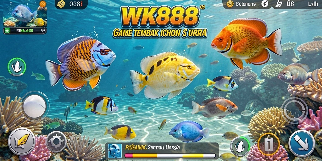 Tampilan menarik dari gameplay Tembak Ikan di WK888.