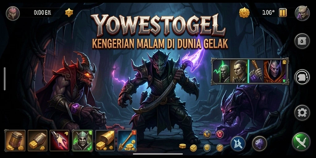 Tangkapan layar menampilkan aksi menegangkan di dunia YOWESTOGEL.